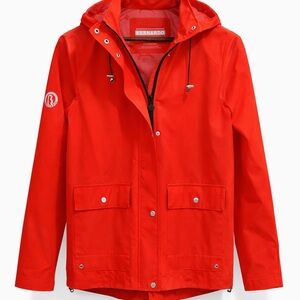 Bernardo Red Hooded Rain Jacket – XS